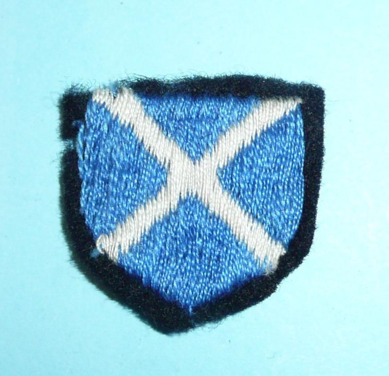 52nd (Scottish Lowland) Division Silk Woven Saltire Formation Sign Patch Flash Badge