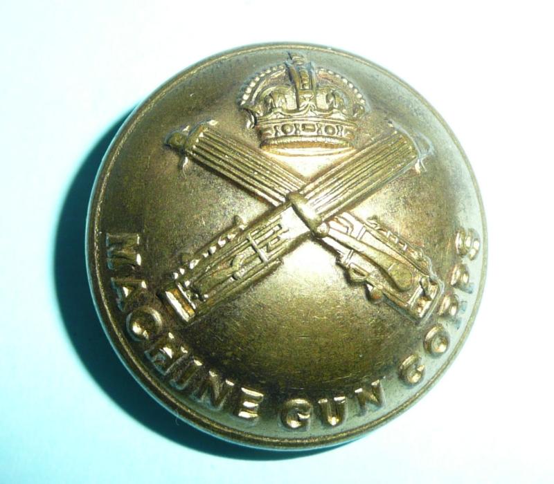 WW1 Machine Gun Corps (MGC) Officer's Large Pattern Gilt Brass Button