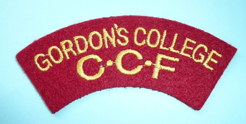 (Robert) Gordon's College (Aberdeen, Scotland) CCF Woven Felt Cloth Shoulder Title