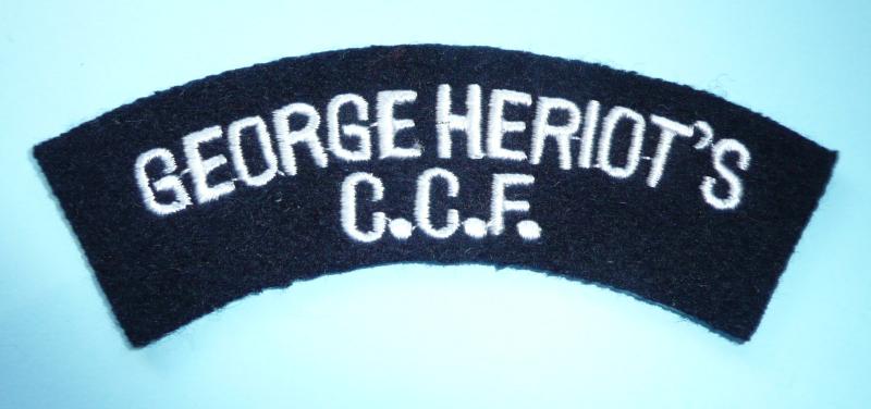 George Heriot's School (Edinburgh Scotland) CCF Woven Felt Cloth Shoulder Title