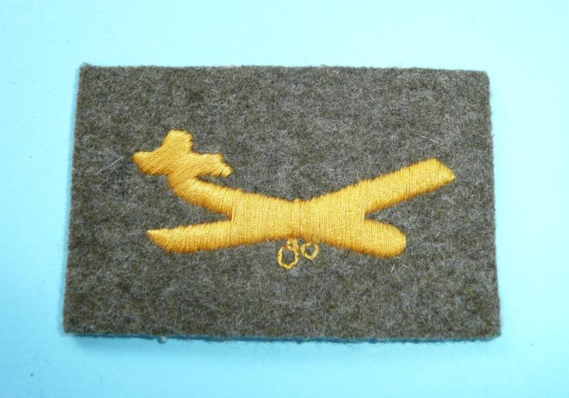 Post WW2 Staffords / King's Own Royal Border Regiment Glider Woven Arm Badge Patch