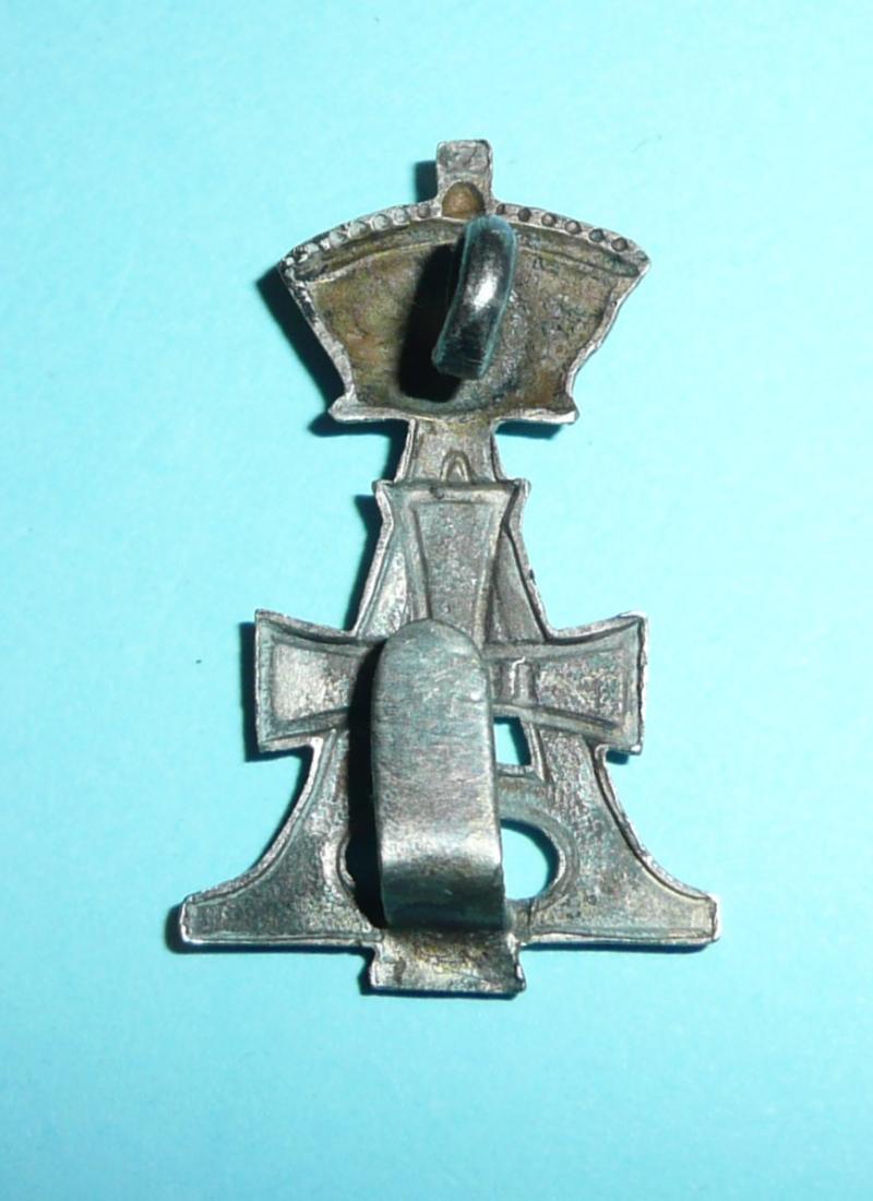 19th Royal (Queen Alexandria's Own) Hussars Officer's Silver Plated Cap Badge, post 1909