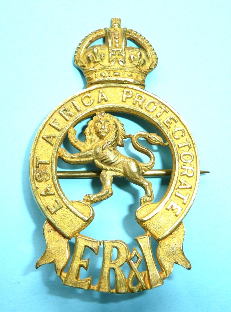 East Africa Protectorate  - EDVII Colonial Administrator Officer's Fire Gilt Pagri Badge