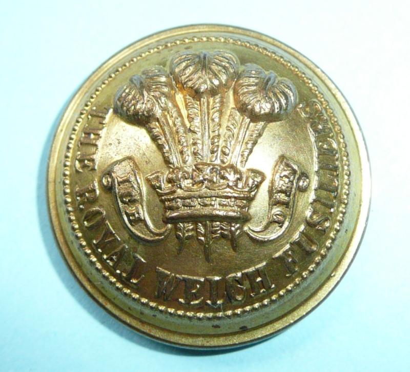 The Royal Welch Fusiliers Officer's Large Pattern Gilt Brass Button