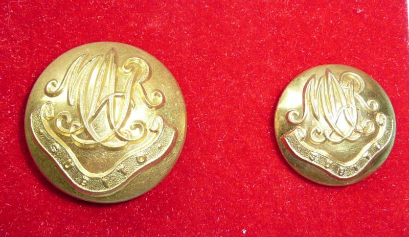 Army Motor Reserve (AMR) Pair of Officer's Gilt Brass Buttons