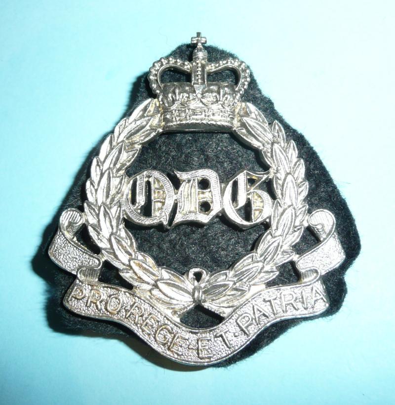 QDG Queens Dragoon Guards NCO White Metal Arm Badge