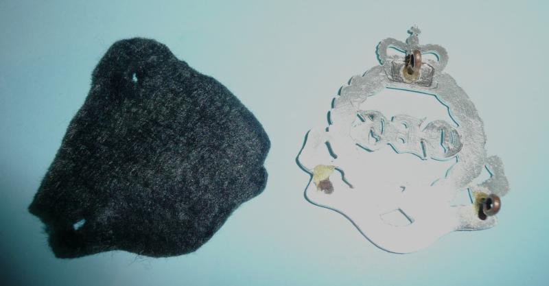 QDG Queens Dragoon Guards NCO White Metal Arm Badge