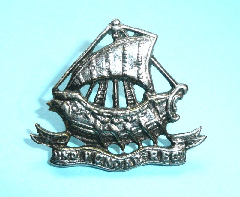 Indian Army - 2nd Punjab Regiment White Metal Cap Badge