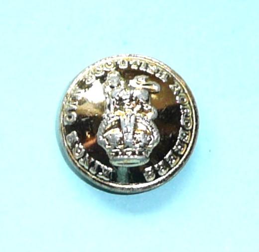 Kings Own Scottish Borderers KOSB Anodised Aluminum AA Medium Pattern Button, King's Crown