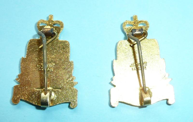 Home Front - British Red Cross Detachment Collar Badges with Manufacturer's Card and Original Box