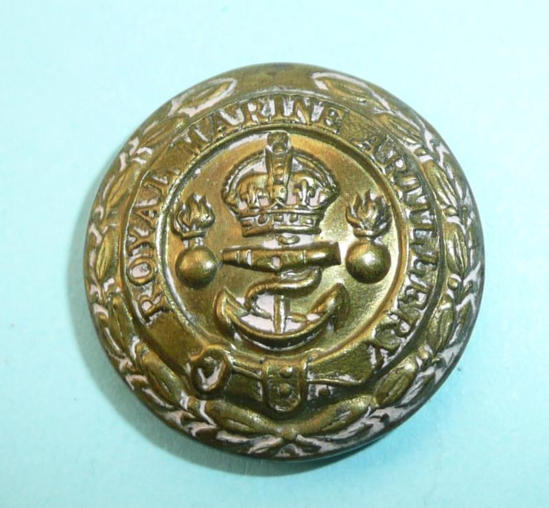 WW1 Royal Marine Artillery RMA Other Ranks Large Pattern Brass Button