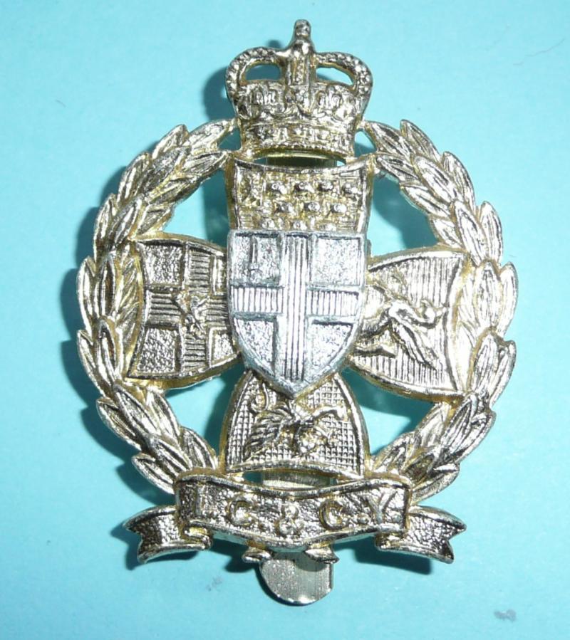 IC&CY Inns of Court & City Yeomanry Staybrite Anodised Aluninium AA Cap Badge