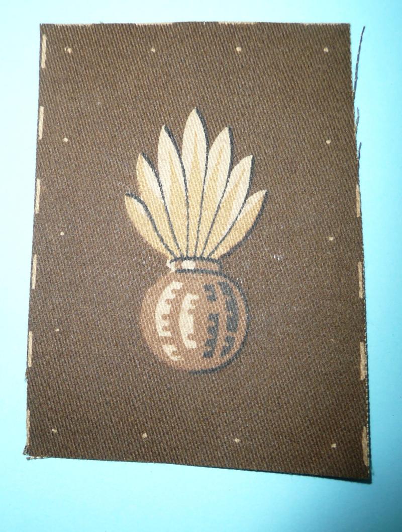 WW2 Royal Engineers (RE) Staff Sergeants Printed Cloth Arm Badge