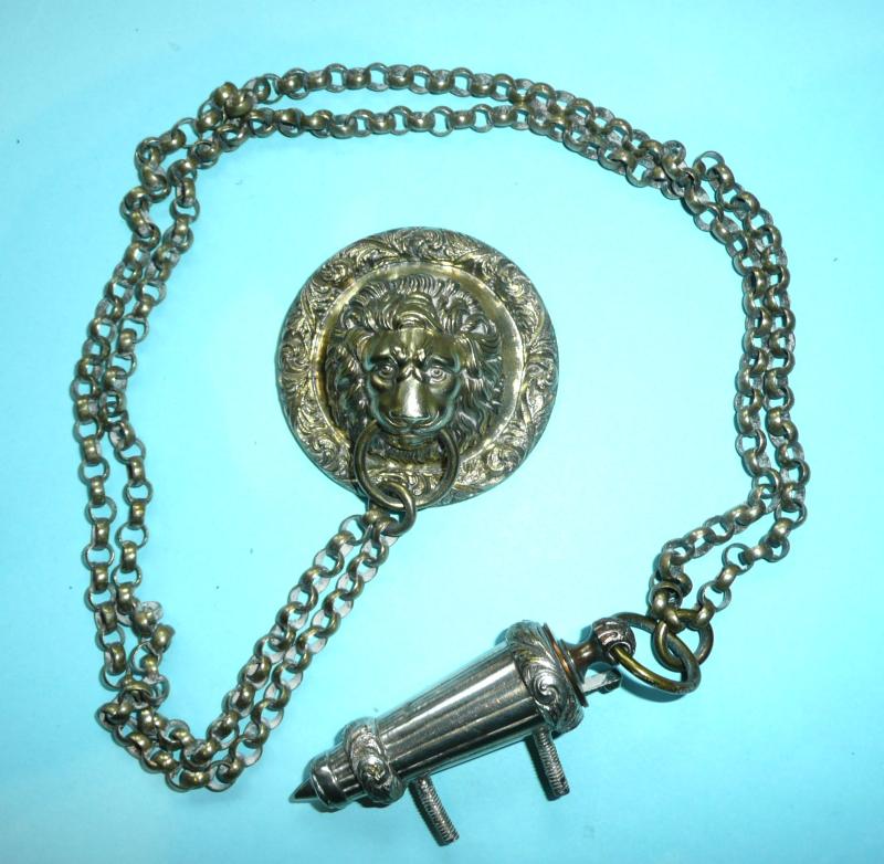 Volunteer Battalion Officer's Whistle Boss, Chain and Keep