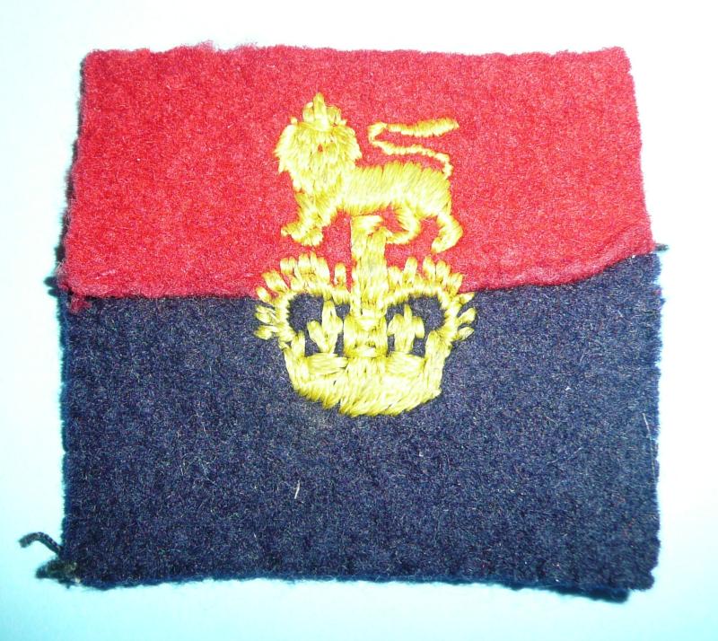 War Office Controlled Units Embroidered Felt Cloth Formation Sign QEII