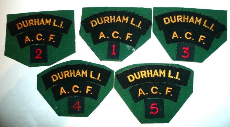 County Durham (affiliated to the Durham LI)  Army Cadet Force (ACF) Woven Cloth Arm Insignia Shoulder Titles