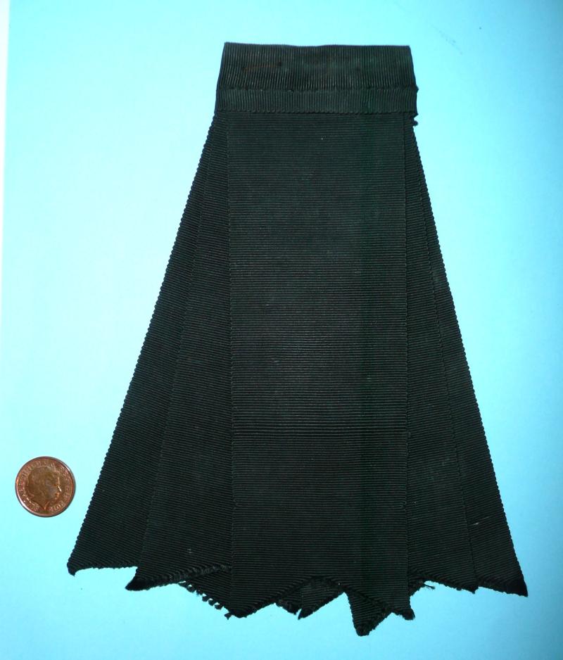 Royal Welch Fusiliers (RWF) Black Tails (Queue Ribbons) Cloth Flash Regimental Distinction