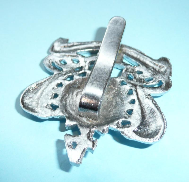 British Indian Princely State Forces - 4 Gwalior Infantry Chromed Silver Coloured Cap Badge