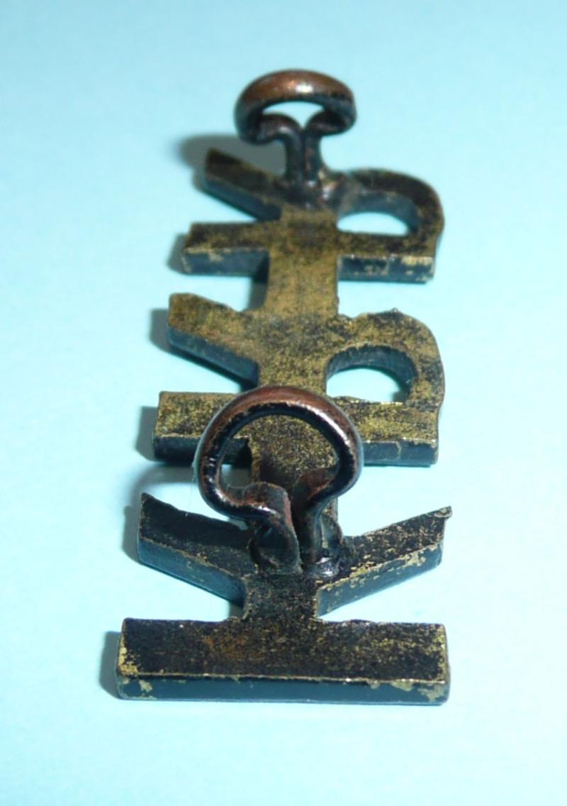KRR (King's Royal Rifle Corps (KRRC)) Blackened Brass Shoulder Title