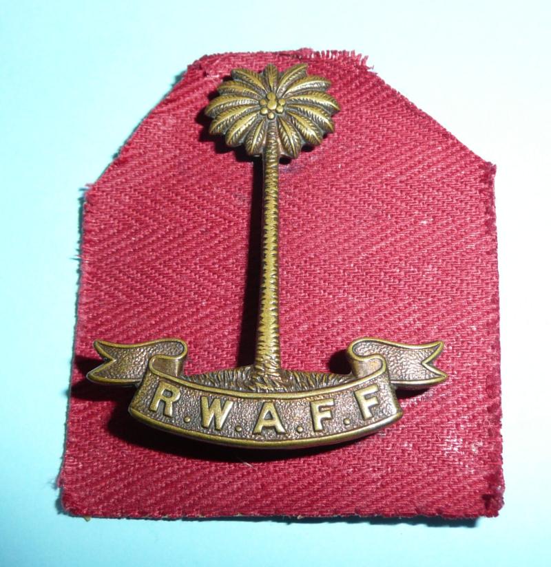 Royal West African Frontier Force (RWAFF) Cap Badge With Backing
