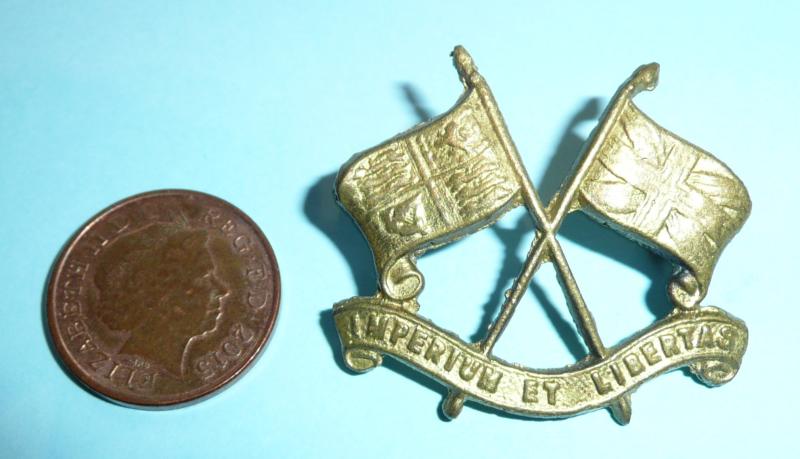 South Africa - ILH Imperial Light Horse Cast Brass Collar Badge