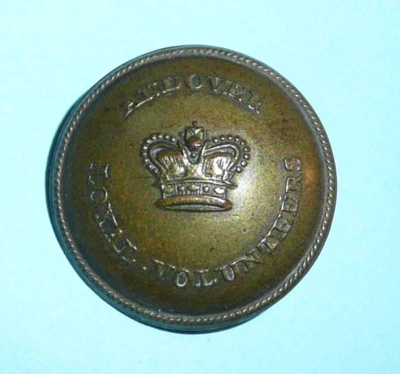 Georgian / Napoleonic Andover Loyal Volunteers (Hampshire)  Gilt Tunic Button