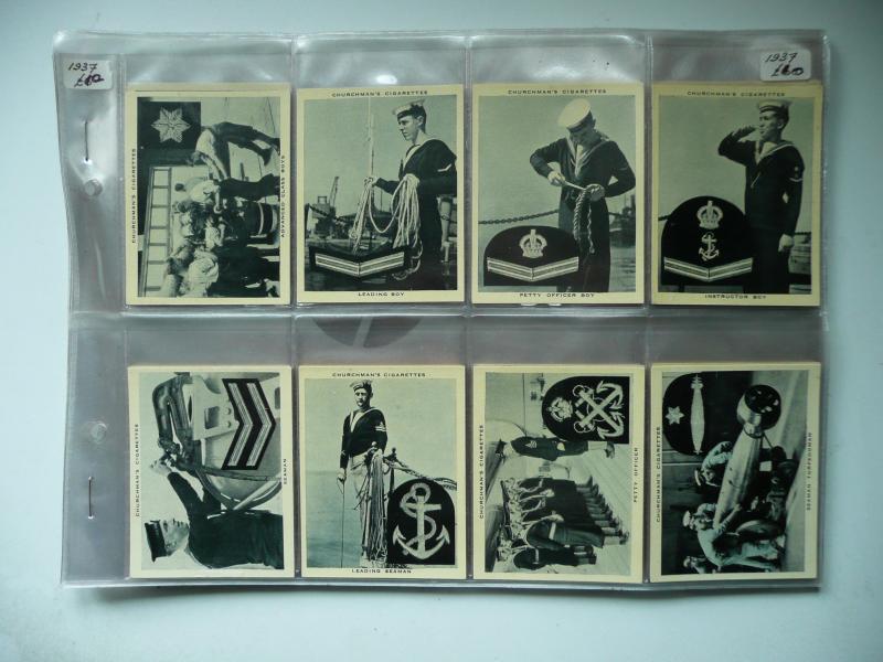 Churchmans Cigarette Cards - The Navy at Work, c1937. Full set (48 large cards)