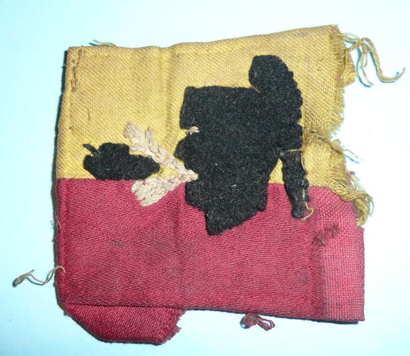 WW2 No 1 Armoured Replacement Group CMF Embroidered Cloth Formation Sign Flash Designation Patch - The Spewing Greek!