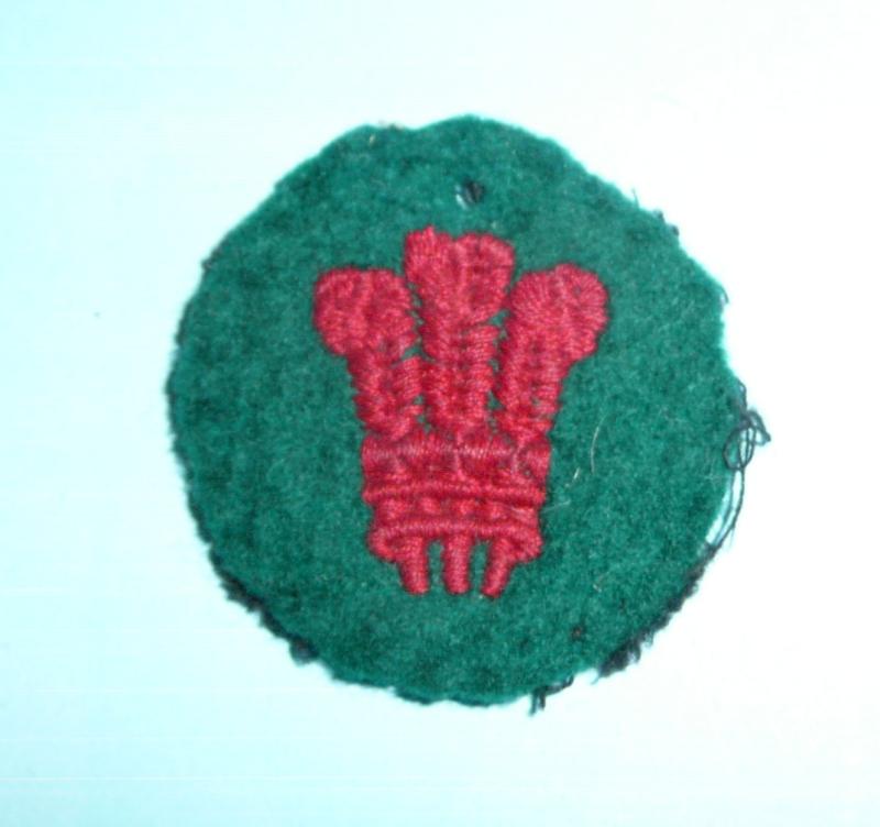 Welsh WW2 North Wales District Embroidered Formation Sign Patch Designation Badge