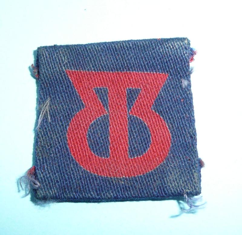 WW2  - 133rd LAA Light Anti Aircraft Regiment RA Printed Cloth Formation Sign Flash Regimental Designation Patch Badge