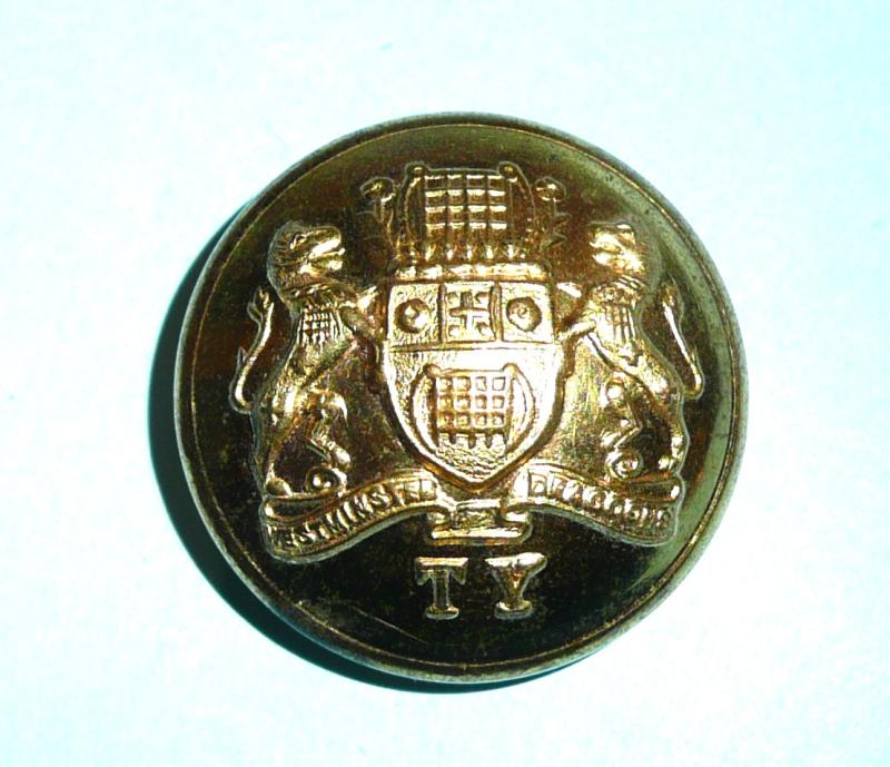 Westminster Dragoons TY Officer's Gilt Brass Large Pattern Button