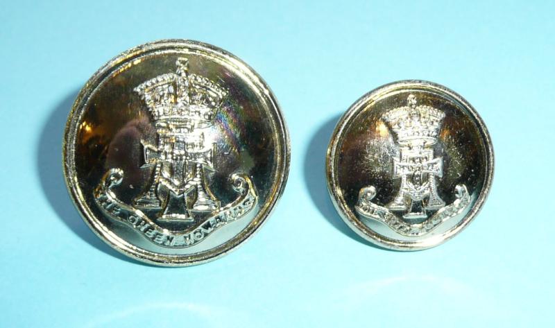 The Green Howards (Alexandra Princess of Wales's Own ( Yorkshire Regiment)) Pair of AA Anodised Aluminium Gold Coloured  Buttons