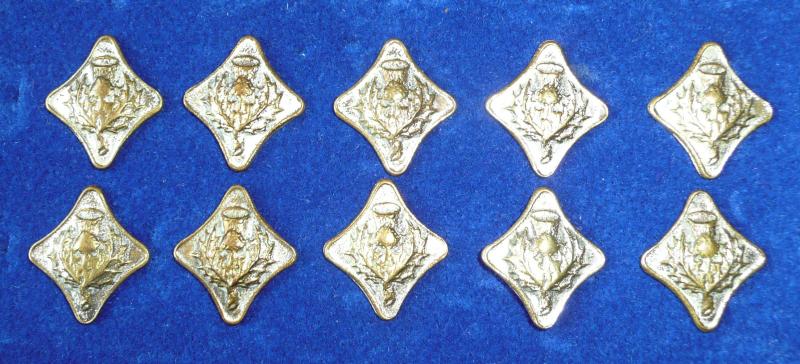 Set of Scottish Highland Diamond Shaped Pipers Buttons