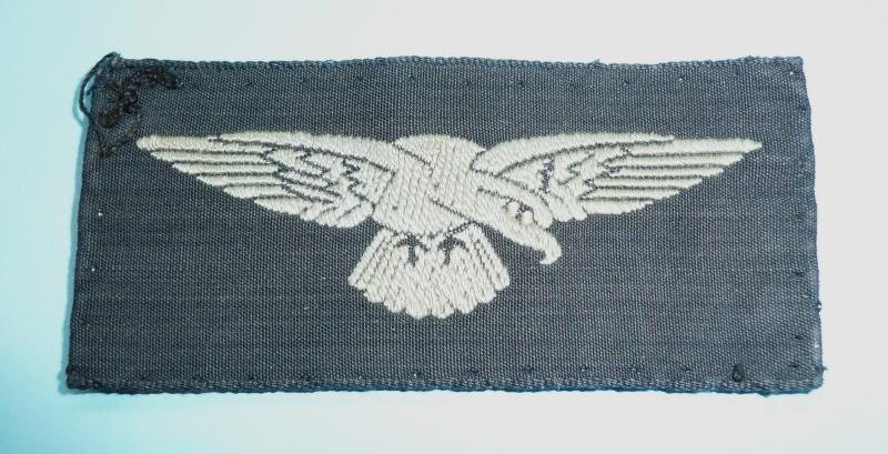 Royal Air Force ( RAF ) Woven Light Blue on Dark Blue Cloth Eagle Arm Badge