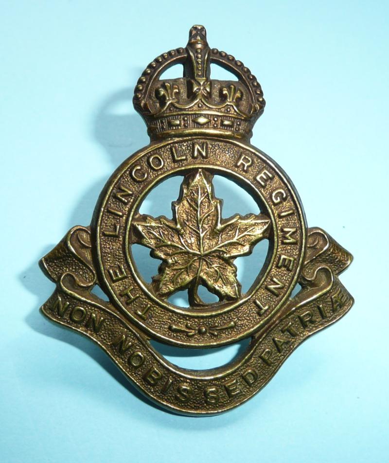 Canada - The Lincoln Regiment Brass Cap Badge - Scully Montreal