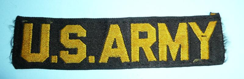 Original 1960s Silk Woven Gold-on-Black US Army Branch Tape Patch
