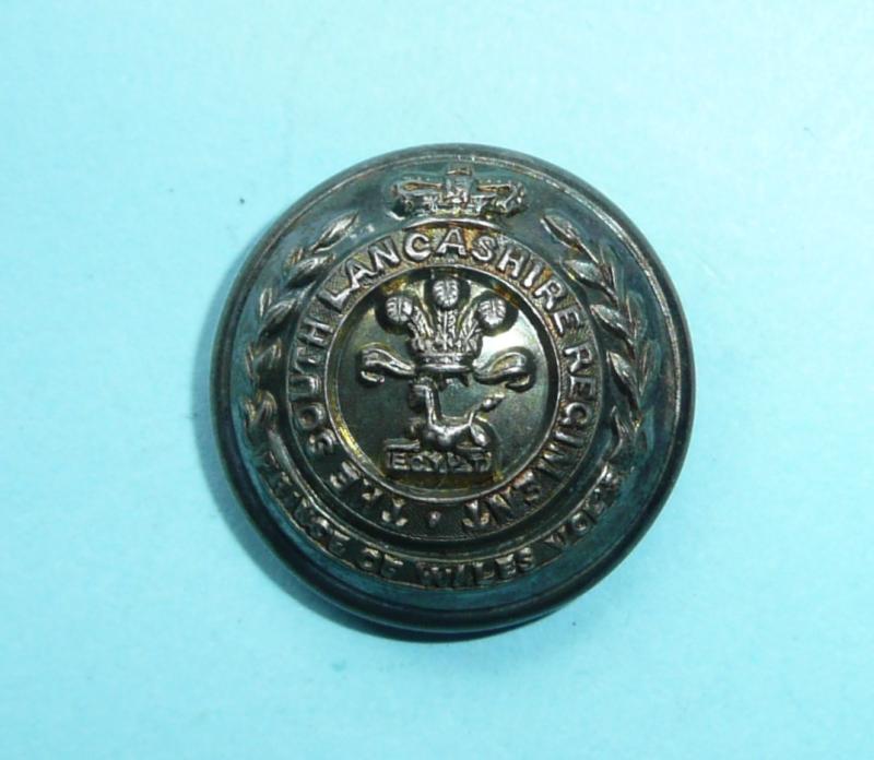 QVC The South Lancashire Regiment, Volunteer Battalion Officers Silver Plated Medium Pattern Button