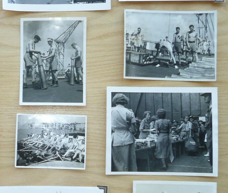 WW2 Original Photograph Collection of life aboard the Aircraft Carrier HMS Formidable - Crossing the Line etc.
