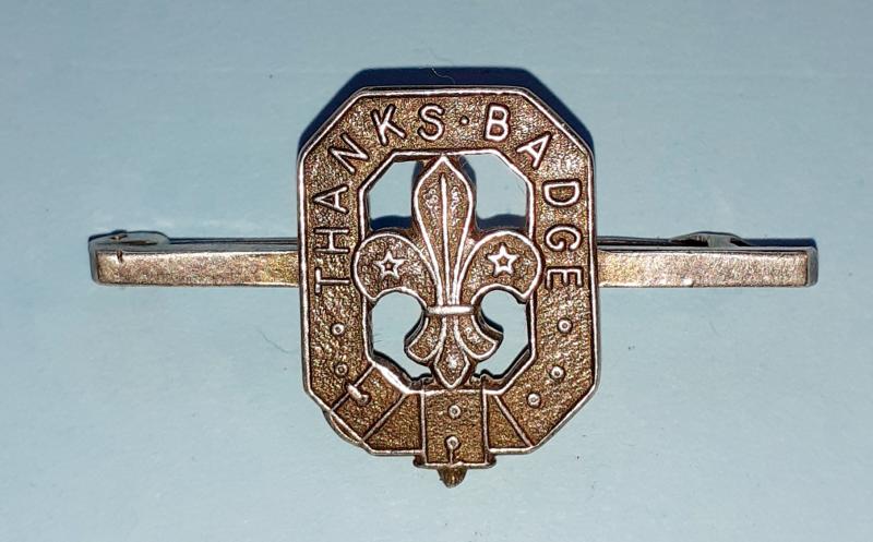 Boy Scouts Thanks Pin Brooch Badge Hallmarked Silver - 1963