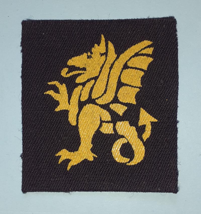 WW2 43rd Wessex Division Painted (Printed) Cloth Formation Sign Patch Flash Designation Badge