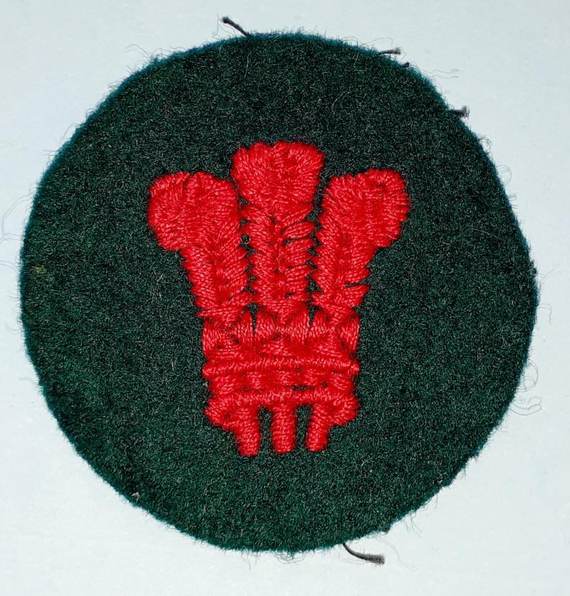 Welsh WW2 North Wales District Embroidered Cloth Formation Sign Patch Designation Badge
