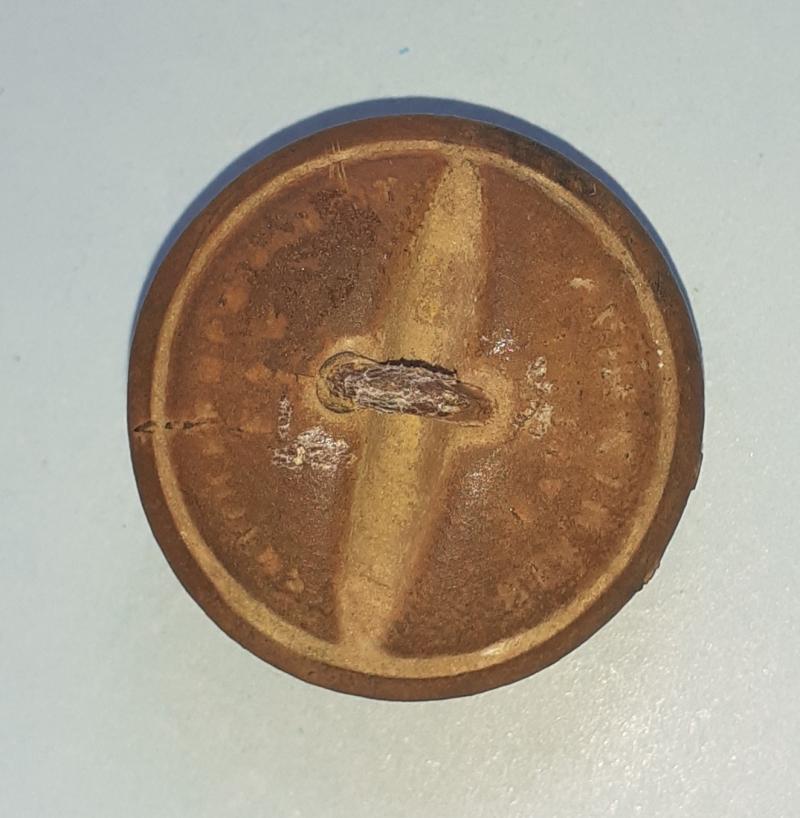 9th (East Norfolk) Regiment of Foot Other Ranks Large Pattern Brass Button, pre 1881 - Excavated Condition