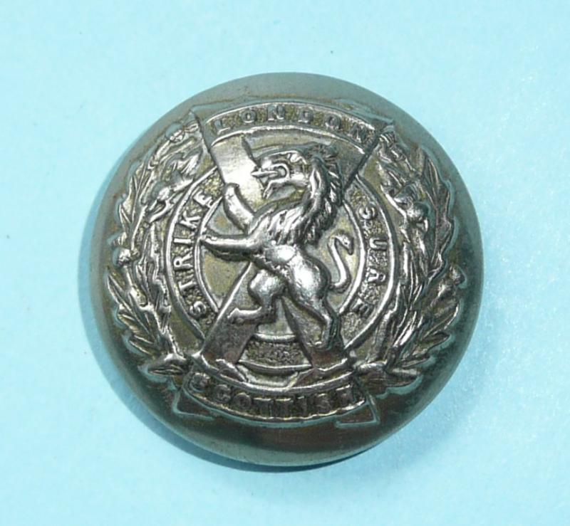 The 14th County of London Battalion ( London Scottish) Large Pattern White Metal Button