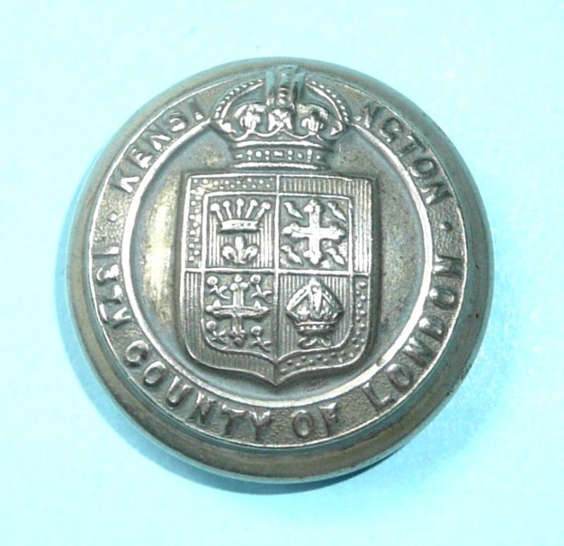 13th County of London Regiment (Kensington Battalion) White Metal Large Pattern Button