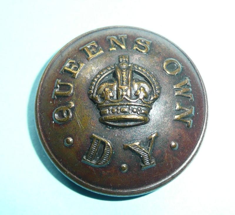 Queen's Own Dorset Yeomanry Officer's OSD Bronzed Large Pattern Button