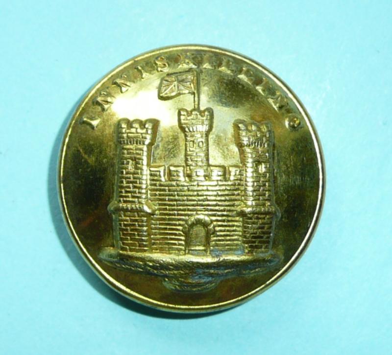 Royal Inniskilling Fusiliers Large Pattern Officer's Gilt Button  - Early Pattern Castle