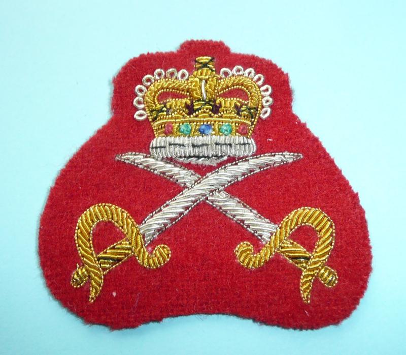Army Physical Training School Embroidered Cloth Blazer Badge - Red Felt Backing