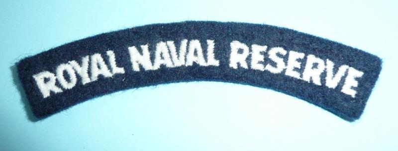 British Royal Naval Reserve RNR Woven Cloth Shoulder Title