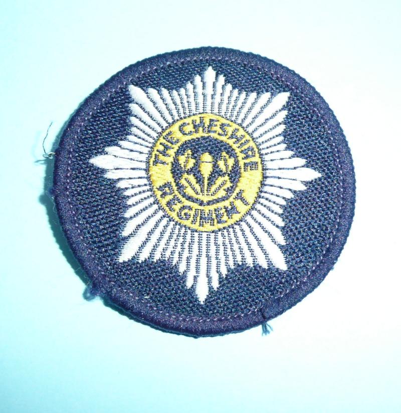 The Cheshire Regiment Woven Cloth Other Ranks Beret Cap Badge