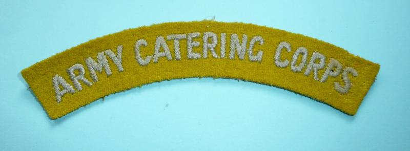 Army Catering Corps Full Version Woven Felt Cloth Shoulder Title